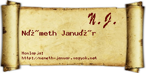 Németh Január névjegykártya